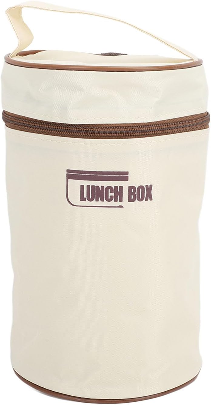 Insulated Lunch Container, Sealed Multifunctional Portable Round Thermal Box for Work, School, Outdoor Dining, Stainless Steel 304 (3 Box)