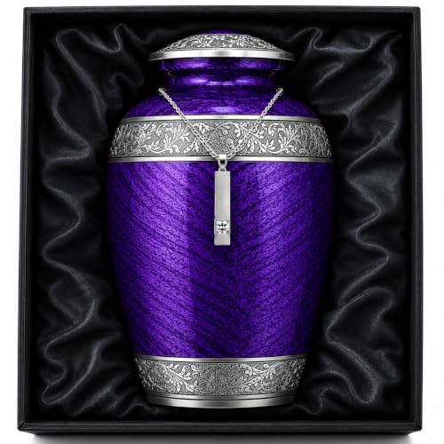 Image of Purple Urns for Human Ashes Adult Female & Male Up to 220 lbs