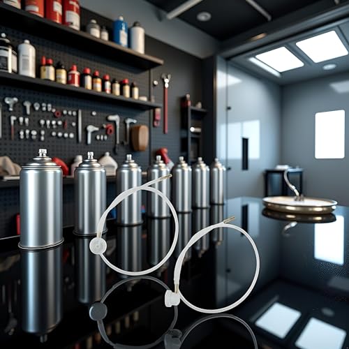 Image of 2Pcs White Aerosol Nozzle 360 Degrees Extension Hose for Male Stem Spray Cans 4.5mm Extension Fluid Auto Car Nozzle Film Body Repair Paint Spray Guns Paint Tools and Equipment (19.69in)