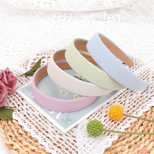 Image of DRESHOW 4 Pcs Wide Headbands for Women Girls Turban Vintage Boho Head Bands Fashion Non Slip Head Wraps Hoop Hair Accessories