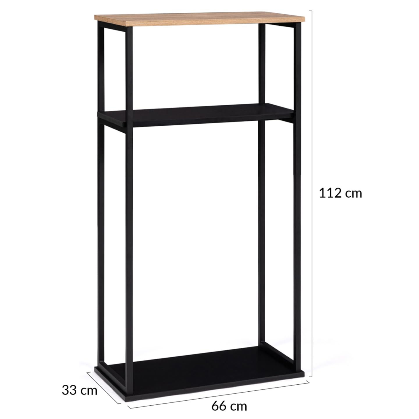 IDMarket - Range bûches Vertical Large avec 2 étagères 33 x 66 x 112 cm pour cheminée