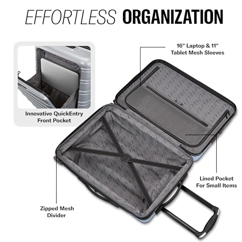 Image of Samsonite Omni 2 Hardside Expandable Luggage with Spinner Wheels, Pale Blue, Pro Carry-on Spinner, Omni 2 Hardside Expandable Luggage With Spinner Wheels