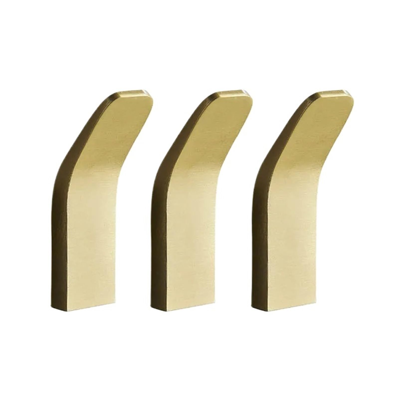MKYYIOED Adhesive Hooks No Drilling Black White Towel Hooks for Bathroom Robe Clothes Coat Hook Door Keys Bag Hanger Livingroom Kitchen Accessories(Gold-3pcs)