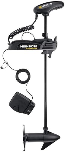 Minn Kota 1358790 PowerDrive - Motor de arrastre de dirección eléctrica de agua dulce con maximizador digital empuje de 45 libras eje de 48 pulgadas