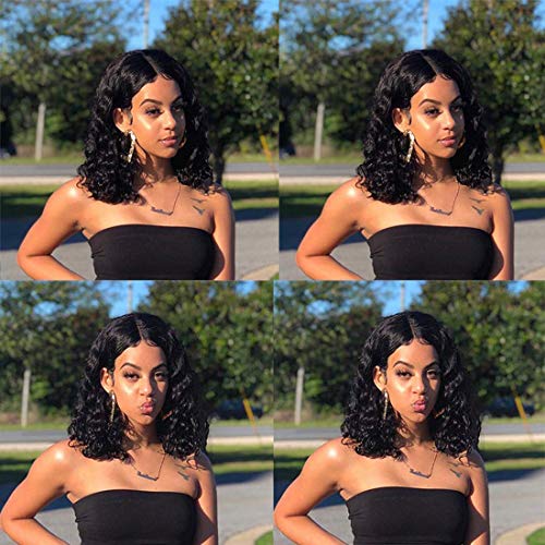 Short Bob Wig lace Front Wigs with Baby Hair Pre Plucked 100% Unprocessed Brazilian Lace Front Wigs Human Hair 150% Density Full End Lace Wigs (16" bob wigs)