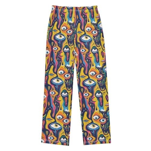 Pajama Pants Abstract Art Eyes PJ Bottoms Sleepwear Lounge Sleep Pant with Pockets