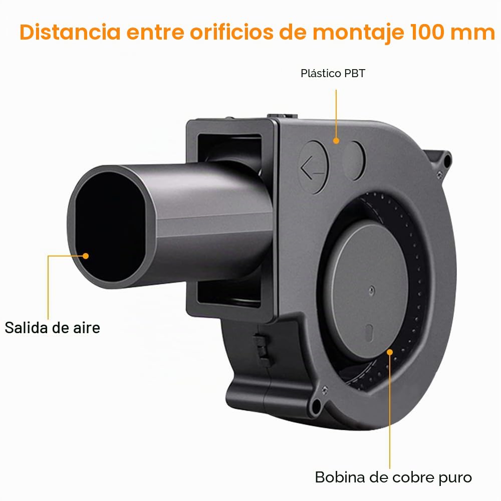 Turbina soplador equipado con salida de aire, horno de barbacoa, estufa de leña, horno de aceite usado, lata de ventilador regulador de velocidad