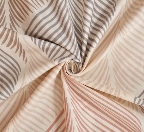 Image of Blue Strip Polycotton Fitted Bedsheet, King 72x78 (Beige) | 300 TC | All-Round Elastic Grip | Soft, Breathable & Colourfast | Wrinkle Resistant | Machine Washable