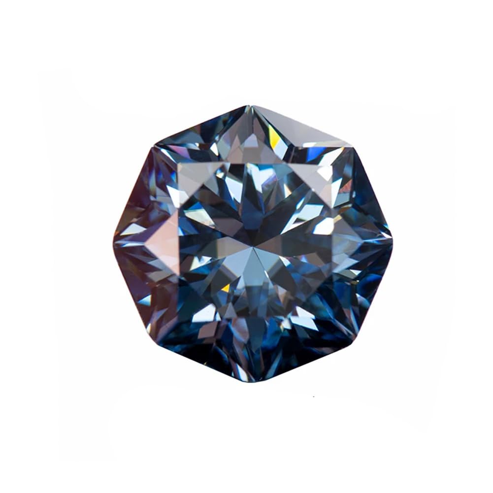 Pierre libre en moissanite bleu royal 2.0ct pour création de bijoux
