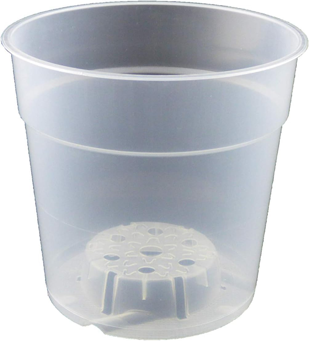 Gone Potty 12cm Translucent/Clear Orchid Flower Pots (x10)