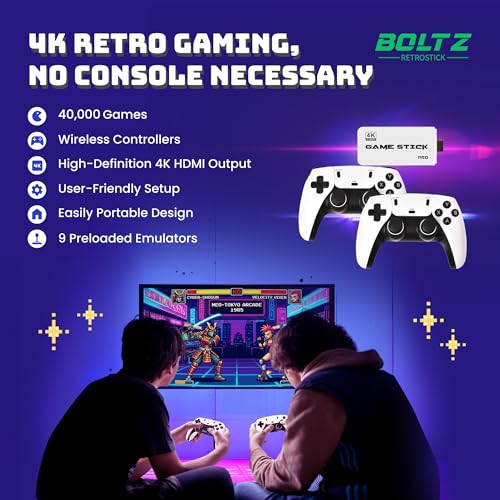 Image of Boltz Retro Stick Gaming Stick Retro Gaming Console 40,000+ Classic Games
