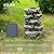 KAISOKU Solar Water Fountain Outdoor Garden, 24" H Cascading Stone Design 5 Tier Rock Feature Outdoor Fountains Waterfalls with Light, Pump Solar Panel for Patio, Deck, Porch, Backyard Home Décor