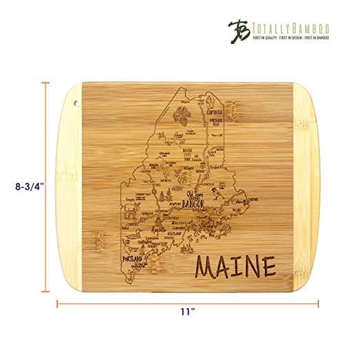 Image of Totally Bamboo A Slice of Life Maine Engraved Map Cutting Board
