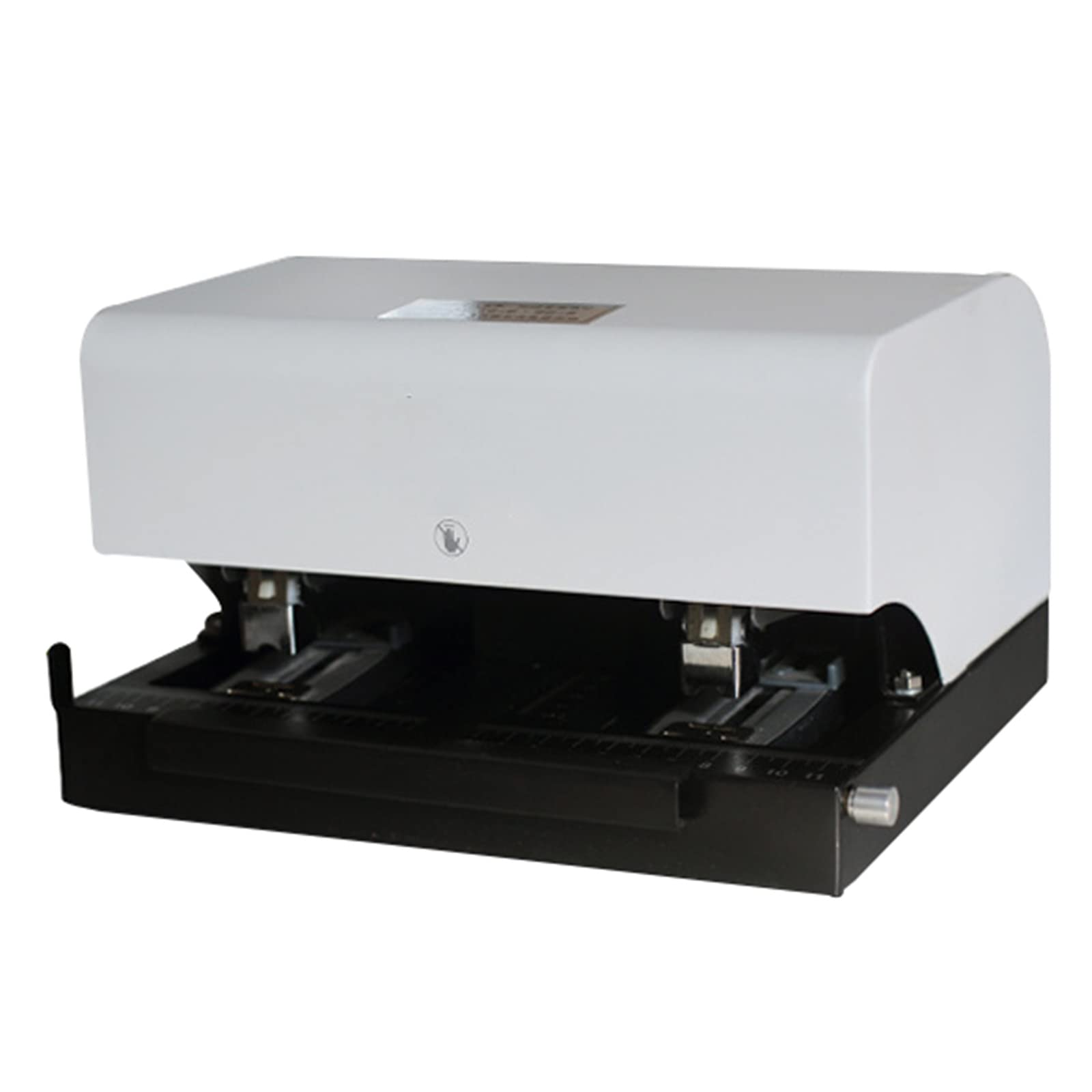 MITLOW Grapadora Eléctrica, Grapadora De Inducción Automática De Doble Cabezal, Capacidad para 50 Hojas, Espaciado Ajustable, para Uso Profesional En La Oficina En El Hogar - Blanca