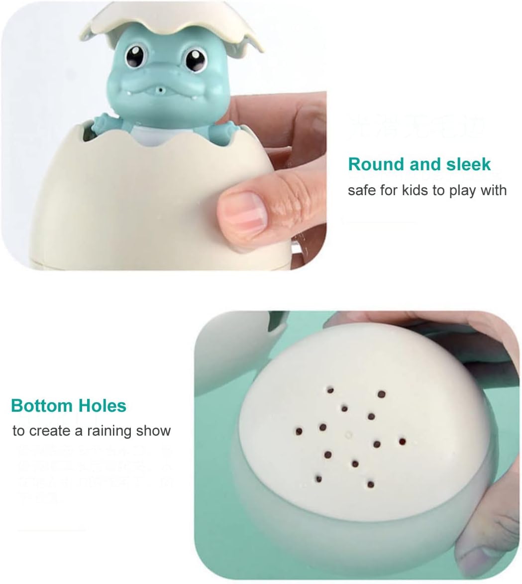 Baby Bath Toy, Dinosaur Hatching Egg Squirting Rain Cloud Bathtub Water Toy with Hidden Dinosaur, Surprise Toy for Filling Easter Eggs, Pool Floating Toy for Toddlers Boy Girl Birthday Christmas