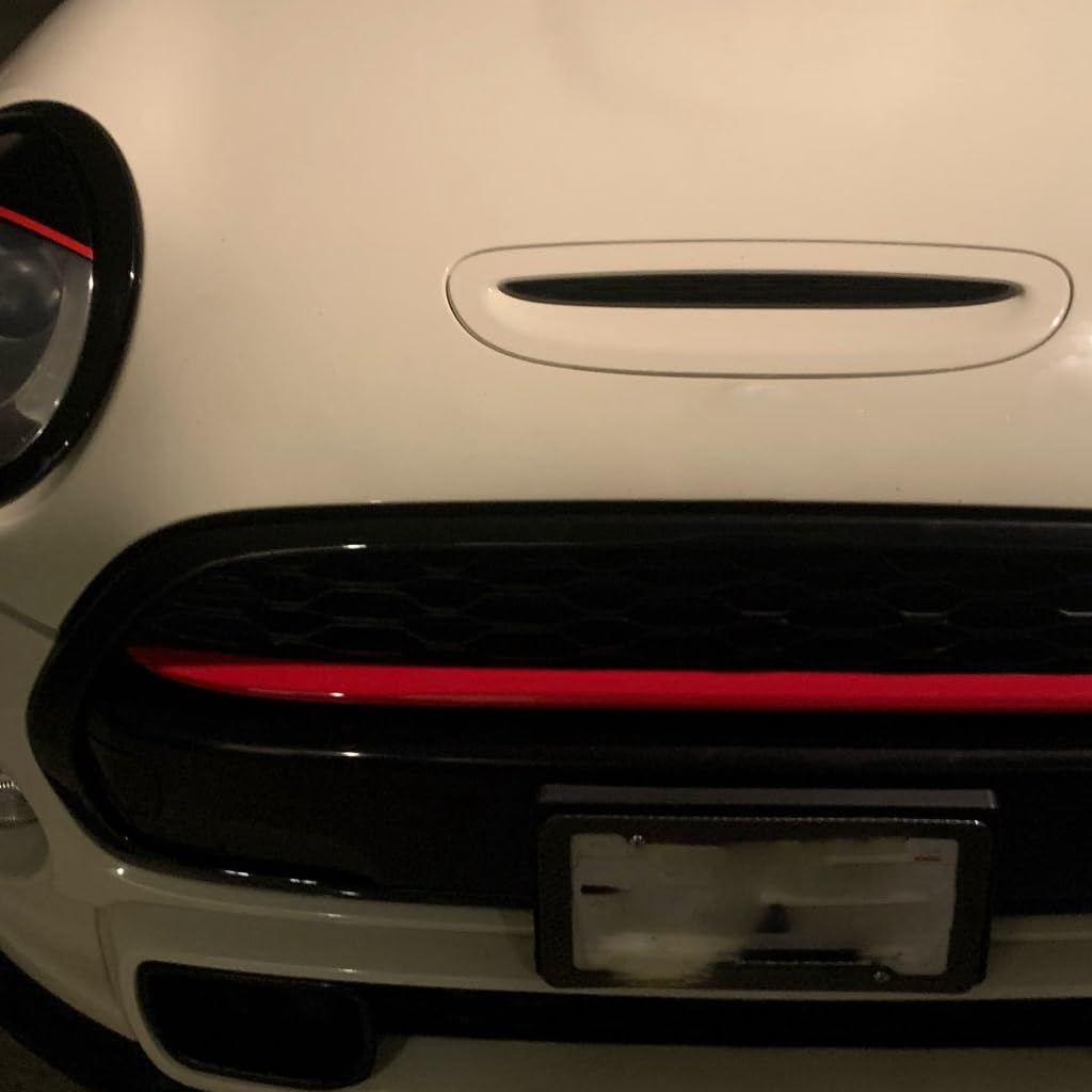 Cubierta de decoración de Rejilla Delantera Raya para Mini Cooper F55 F56 Accesorios de Estilo de Coche (F55 F56, Rojo)