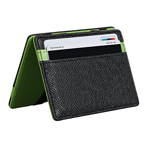 Preisvergleich Produktbild Vicloon Schlanke Brieftasche Weiches Leder Visitenkarte Kartenhalter für Kreditkarten Bargeld Kartenhülle Dünner Geldbeutel