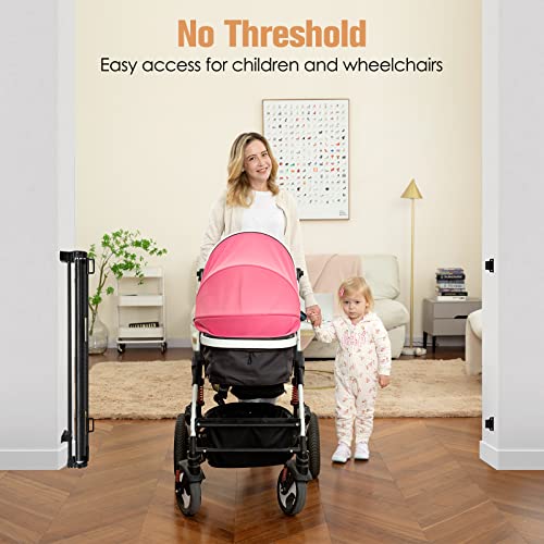 165 Inch Extra Long Baby Gates For Large Openings Retractable Baby Gates Extra Wide Baby Gate Indoor Extra Large Baby Gate Retractable Dog Gates For The House Outdoor Pet Gate Mesh Dog Gate #TOP4