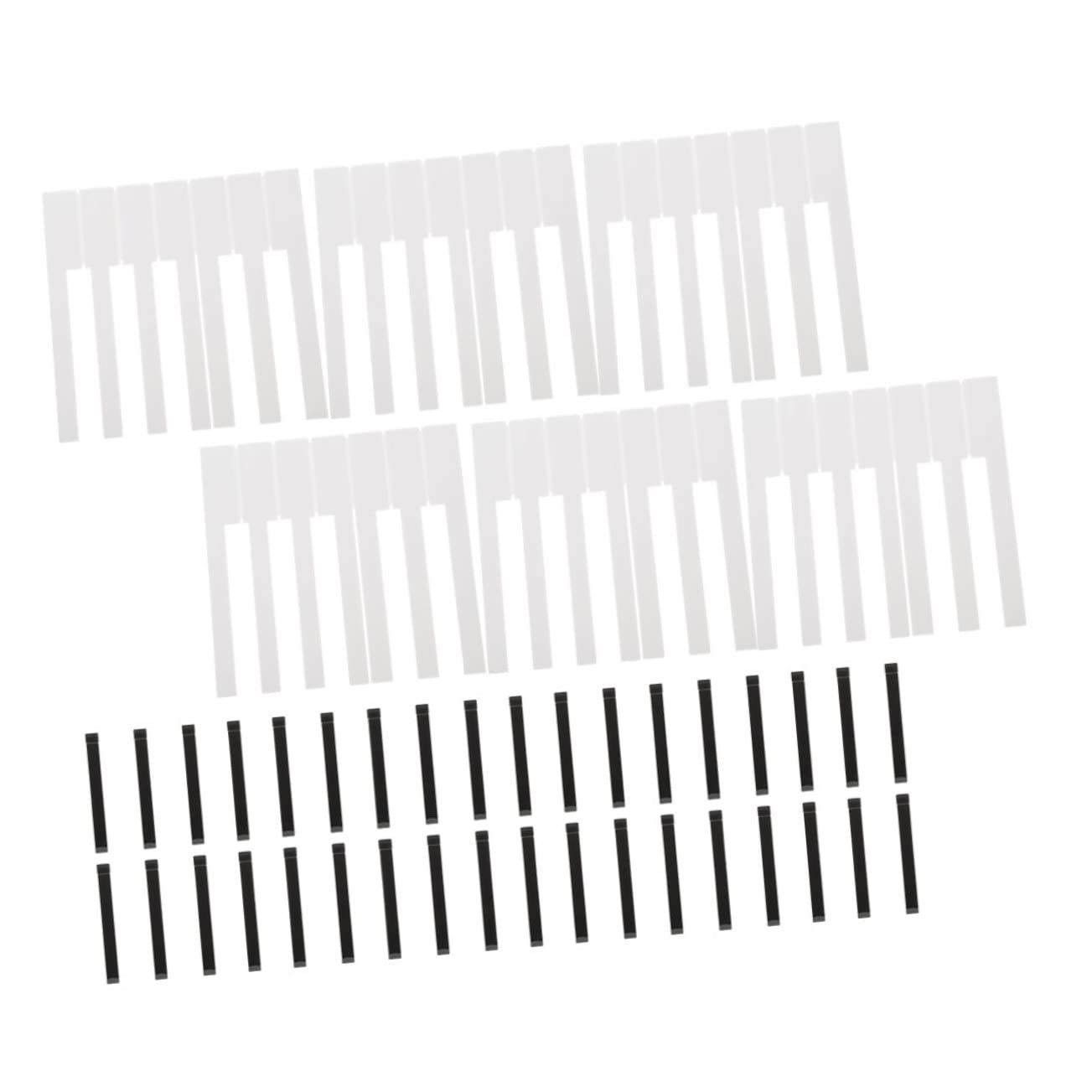 Abaodam 88pezzi Piano Keytops Resistente Per Riparazione Tastiera Completo Di Parti Per Pianoforte Accessori Per Musicisti Professionisti e Amatoriali