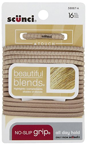Scunci, no damage elastic hair ties, blonde