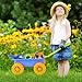 deAO Kids Garden Wagon Wheelbarrow and Gardening Tools Play Set Includes 10 Accessories and 4 Plant Pots,Great Outdoor Toddler Toys Kids Gardening Set
