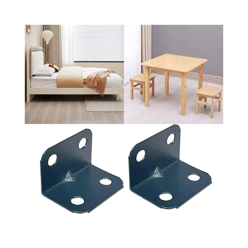10-100 Pezzi Codici Angolari In Metallo Nero Resistente Staffe A L Da 90 Gradi Elementi Di Fissaggio For Mobili For Riparazione Di Scaffali For Armadi, Sedie, Tavoli, Guardaroba(100pcs)