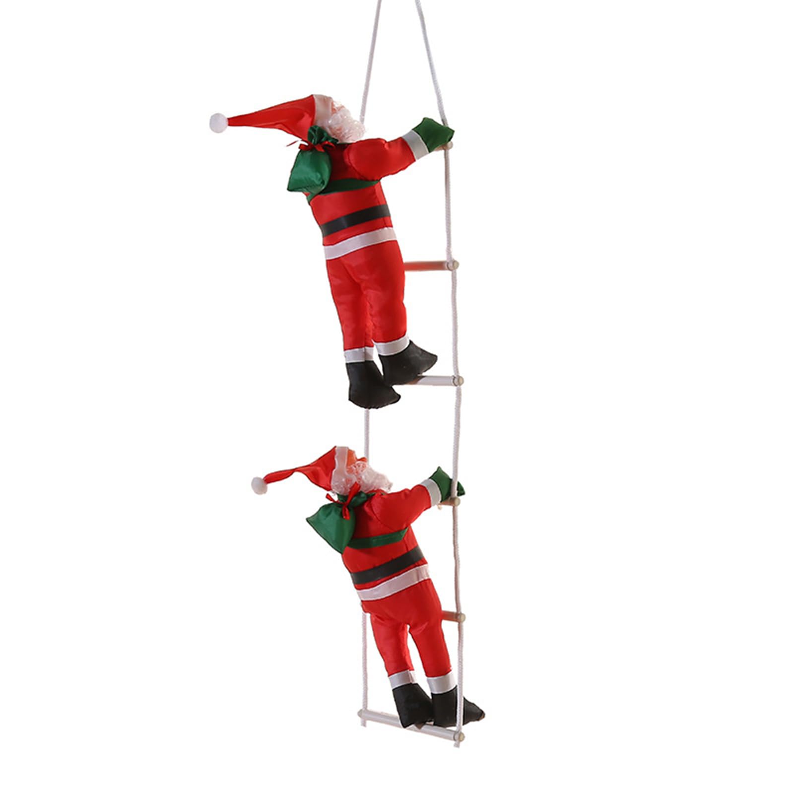 Tsophreniq Santa Climbing Ladder Decor Ladder Rope Climbing Santa Christmas Tree Curtain Decor Pendant Shopping Mall