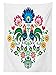 Ambesonne Gallus Tablecloth, Polish Pattern with Roosters Garden Happy Fashion Celebration Spring Slav Poland, Dining Room Kitchen Rectangular Table Cover, 52