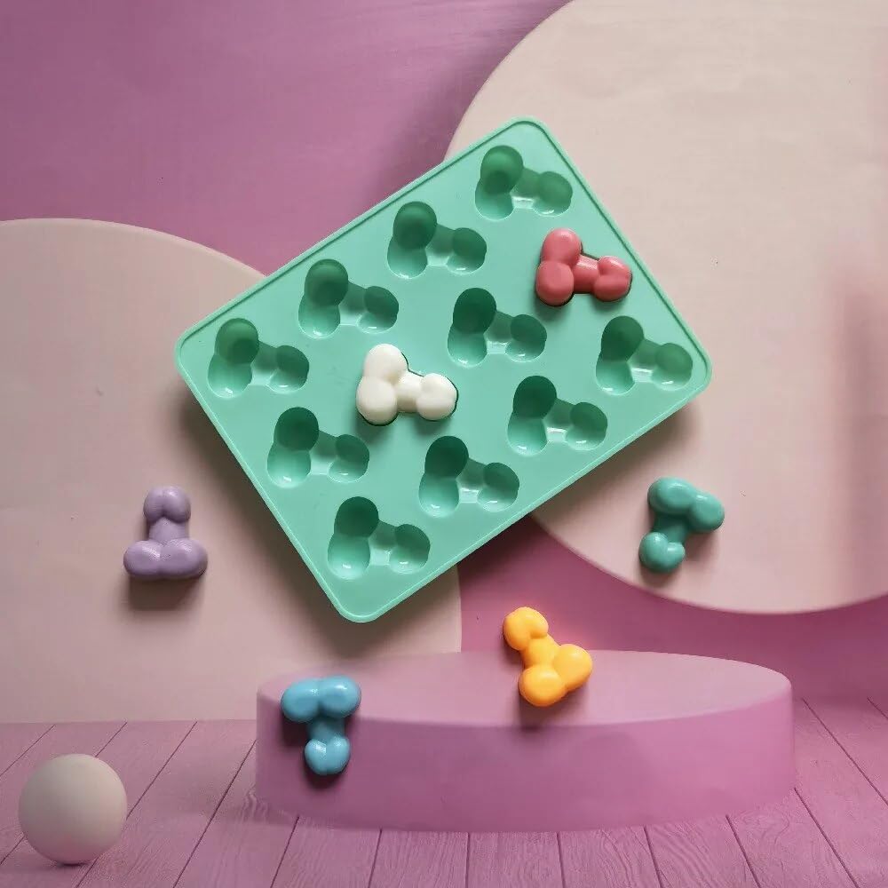Funny Penis Shaped Silicone Cake Mould 12-Cavity ...