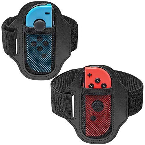 GAMSURFING Leg Strap für Nintendo Switch Sports Play Soccer/for Switch OLED Model Ring Fit Adventure Bundle Leg Fixing Band,Adjustable Adults Elastic Sports Strap for Nintendo Switch Sports (2 Pack)