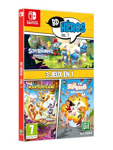 Pack Bd Heros Vol.1 : Les Schtroumpfs Mission Malfeuille Sisters 1 Marsupilami Jeu Nintendo Switch - vue 7