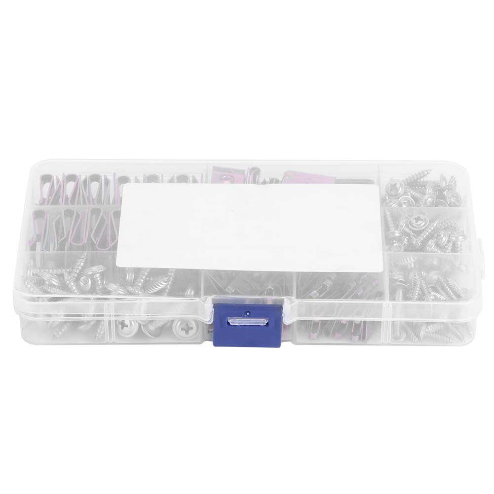 Cocoarm 100 Piezas de Clips u Tuercas de Tuercas de Surtido de Retenedor de Autoportador de Vehículo de Sujetador Interior con Acero de 65 Mn y 304 Tornillos SS para Motocicletas Autos