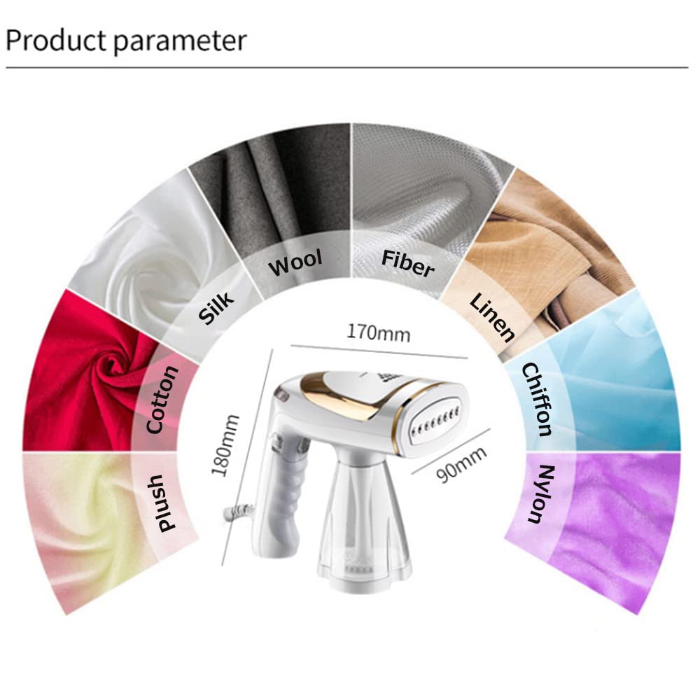 Steam Smoother Portable,Garment Handheld Folding Haushalt Mini Dampfbügeleisen 1600W Einstellbare Temperatur Bügelmaschine für Reisen
