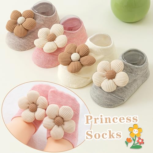 Cotton Baby Girl Socks 0-12 Months Newborn Socks Ankle Socks for Babies Infant Socks Toddler Socks with Grippers4