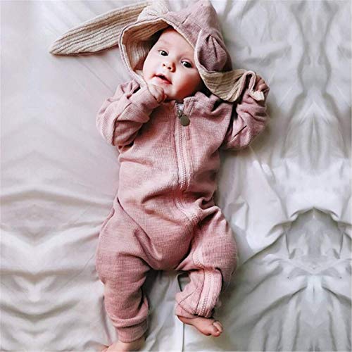 Baby Konijn Oren Romper Pasgeboren Baby Hooded Kleding Ademend Babysuits Katoen Rits Jumpsuit Uitloper Trui Cadeaus voor… - Image 8