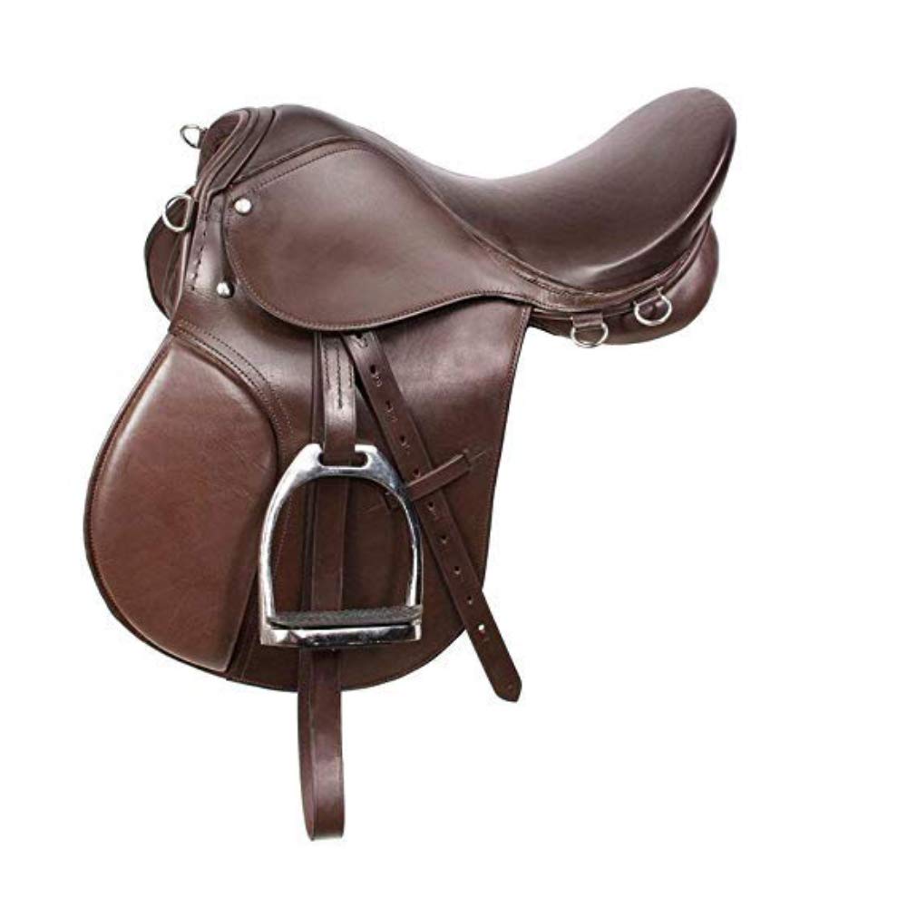 PETWORLD Leather English Jumping Saddle (Brown) (B07VYHCRSF) Amazon Price History, Amazon Price Tracker
