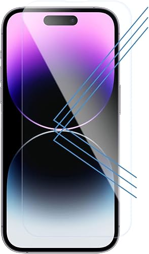 Gadget Guard Protector de pantalla con bloqueo de luz azul para Apple iPhone 14 Pro Max resistente a las roturas Vidrio de alta calidad compatible