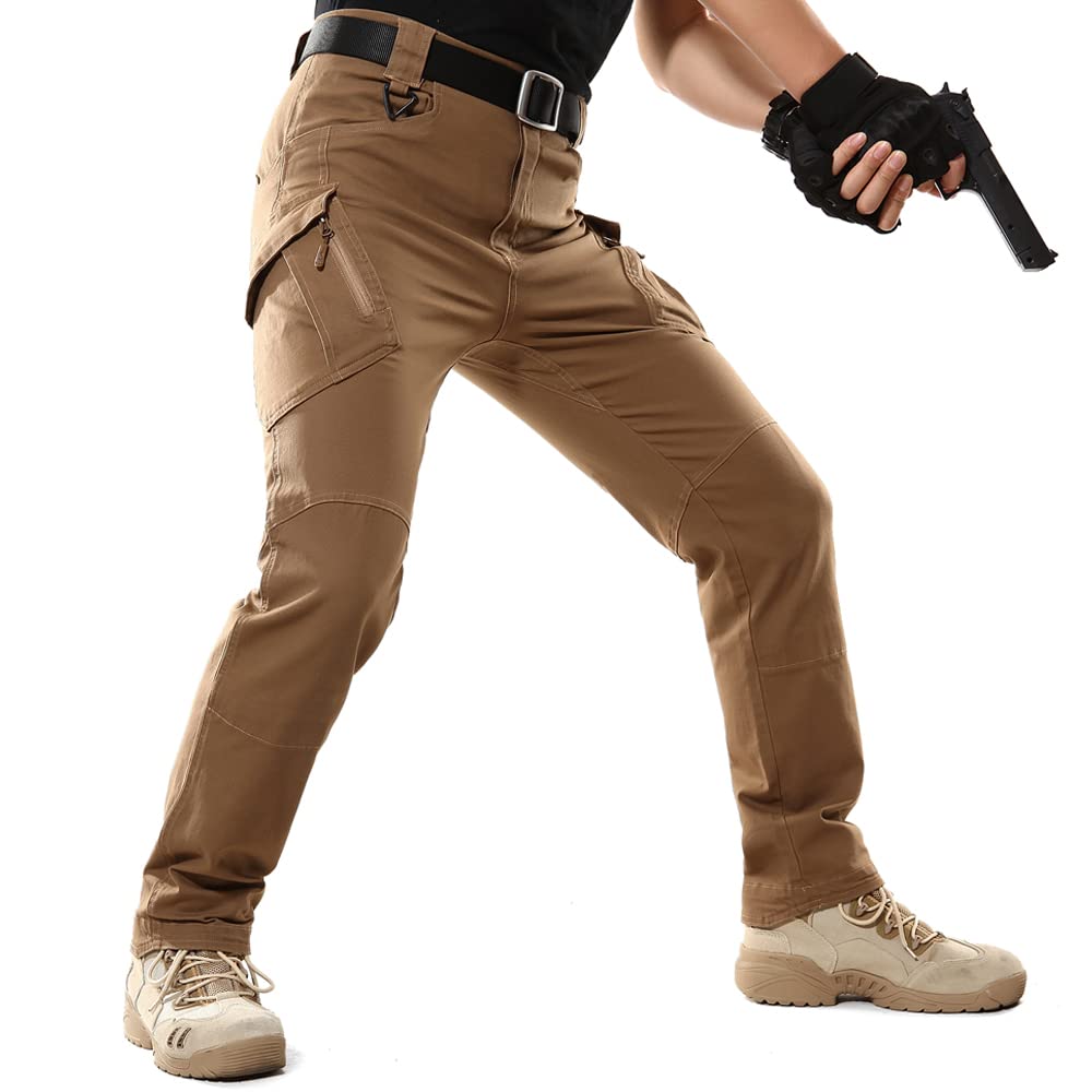 Pantaloni da Lavoro Goodoi per Uomo Pantaloni Cargo da Uomo in Cotone Pantaloni da Combattimento da Uomo Pantaloni da Esterno Militari per Campeggio Escursionismo Passeggiate