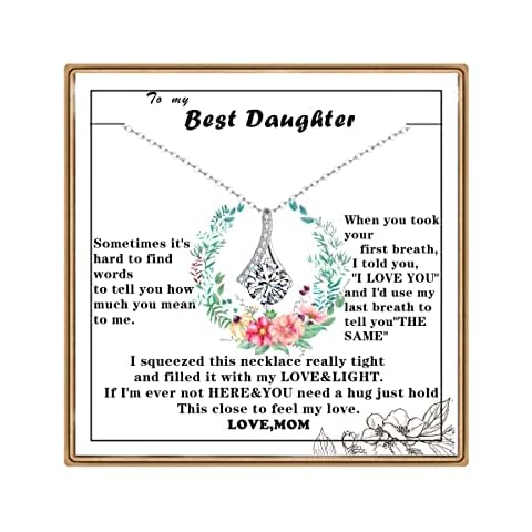 Sranich To My Daughter Necklace From Mum,Daughter Gifts From Mum,Necklace for Daughter Christmas Gifts Cover