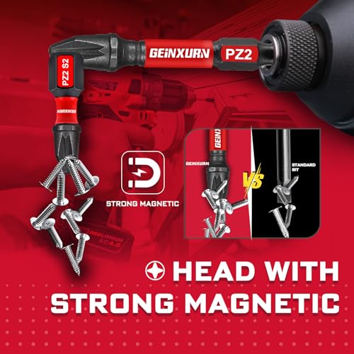 Image of Geinxurn 41-Piece Impact Resistant Screwdriver Bit Set (PH, TX, PZ, SL, Hex), 1 /4 Inch Hex Shank S2 Alloy Steel Bit Set with 75 mm Magnetic Bit Holder