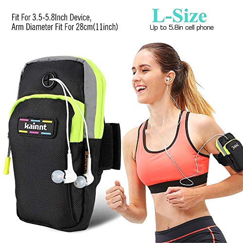 Kainnt Sports Armband, Multifunctional Pockets Workout Running ArmBag for iphone 7 iphone 7 plus iphone6, 6plus,6s,6s plus 5, 5s, 5c,Galaxy S5,S4,S3,Note2/3/4 and all 3.5~5.8