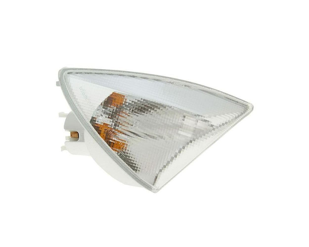 Blinker vorne rechts 12V 10W Halogen kompatibel mit Gilera Runner ab 2005 | 1x vorn rechts inkl. Leuchtmittel BA15S 12V10W, Farbe transparent, Licht orange, Halogen, Kunststoff, ECE geprüft, Glühlampe