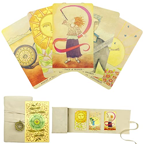 Knana 78 Tarot Cards for Beginners,Small Tarot Cards Decks Kit with Tarot Velvet Storage Pouch,Fortune Telling Cards,Divination Tool.
