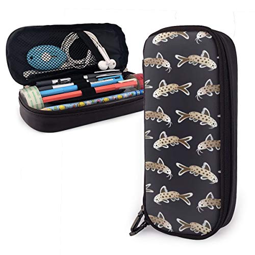 Preisvergleich Produktbild Federmäppchen mit Leopardenmuster, PU-Leder, mit Reißverschluss, großes Fassungsvermögen, Aufbewahrungstasche, Reisetasche, Make-up-Tasche für Studenten, Erwachsene, Bürobedarf