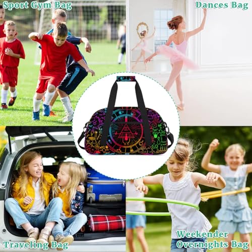 Kids Overnighter Duffel Bags for Boys Girls, All Seeing Eye Carry-On Size Sports Gym Bag for School Practice or Overnight Travel Weekender Sleepover Workout Tote Bag 7