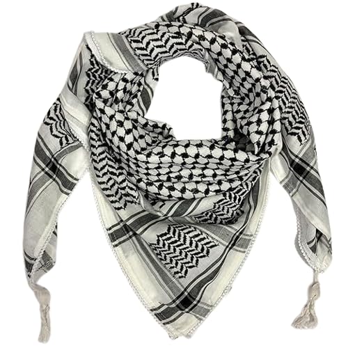 Shemagh Keffiyeh Scarf for Men and Women, Premium Quality, Original Design, Palestine Original, 100% Cotton Iraqi Design