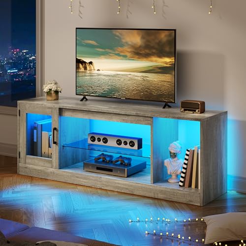 YITAHOME 148cm TV Schrank für Fernseher bis 65 Zoll mit 7 RGB LED 22 Modi...