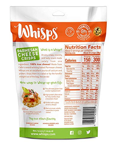 Whisps Cheese Crisps 6 Pack Assortment | Keto Snack, Gluten Free, Sugar Free, Low Carb, High Protein | Parmesan, Cheddar and Asiago & Pepper Jack 2.12oz (6 pack), Set of 2