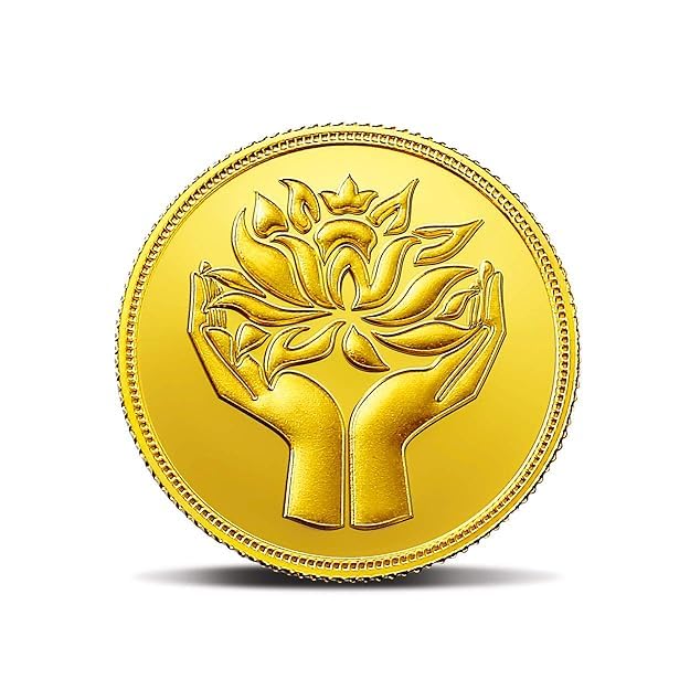 MMTC PAMP 24K (999.9+) Purest Lotus Gold Coin, 0.5g Gold Bar