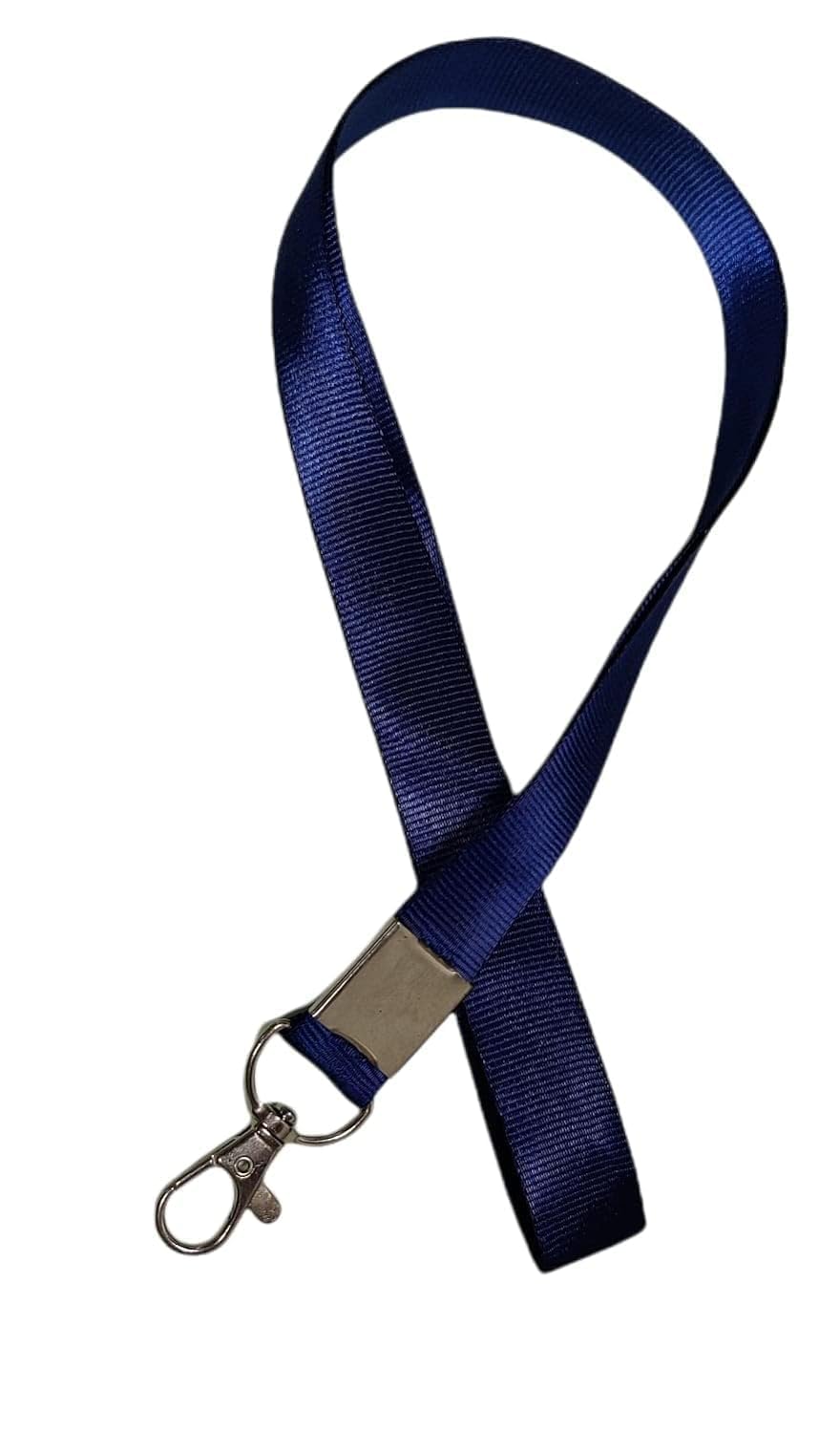 Satin Neck Strap Lanyard for ID Card Badge Holder, Navy Blue, 20MM Width, Swivel Hook, Pack of 5-image-28